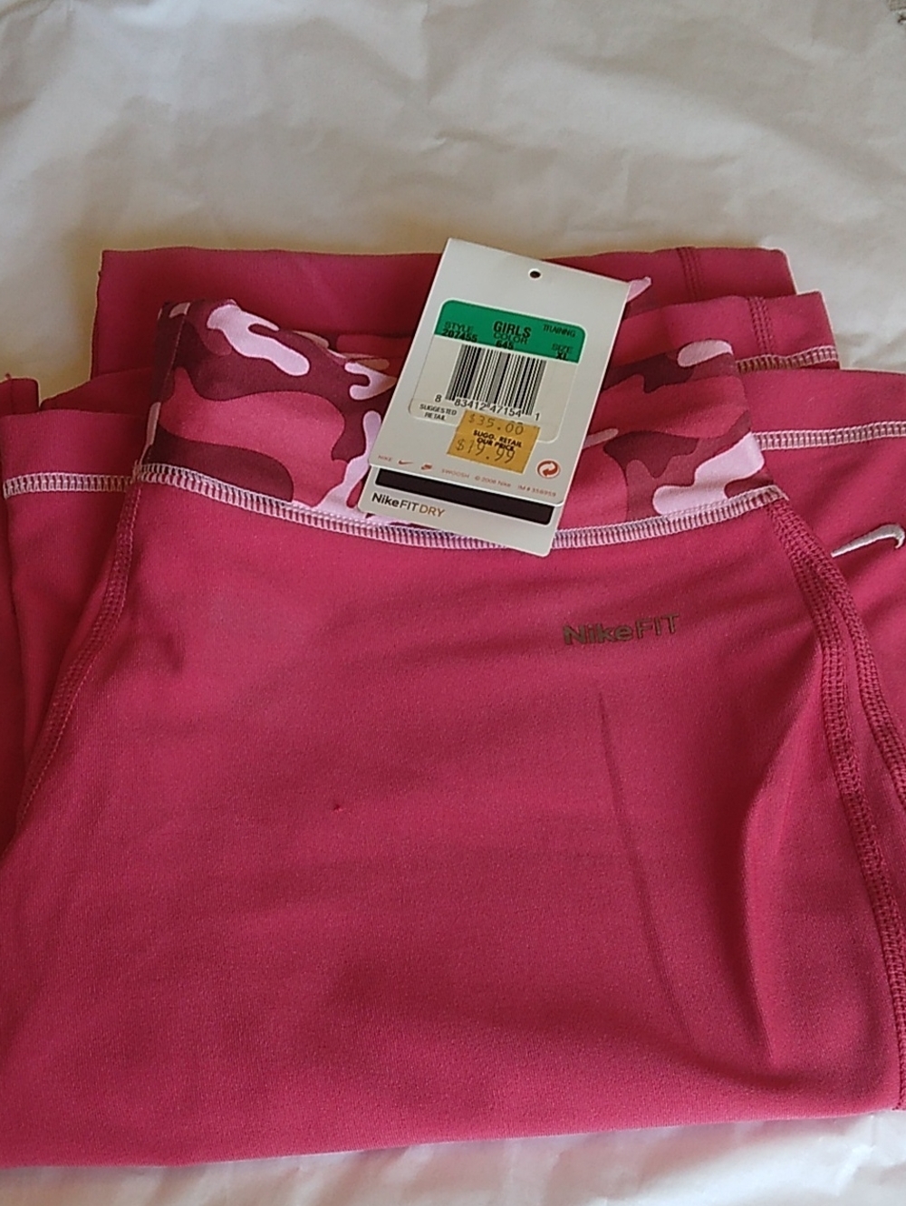 Women’s Pink Athletic Shorts with Camo Waistband